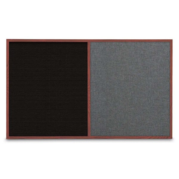 Enclosed Corkboard, 1 Door, 18"x24", 4" Fra, UV3400-SATIN-COBACC